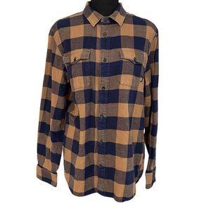 VANS Off The Wall Button Front Checkered Flannel Shirt